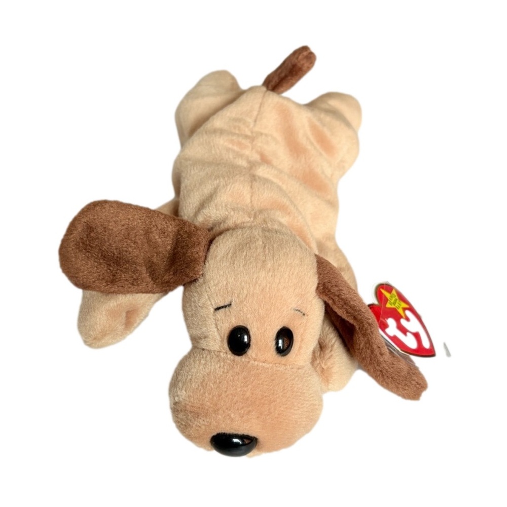 Vintage Ty Beanie Baby Bones the Dog PE Pellets 1993 1994 Tag Errors